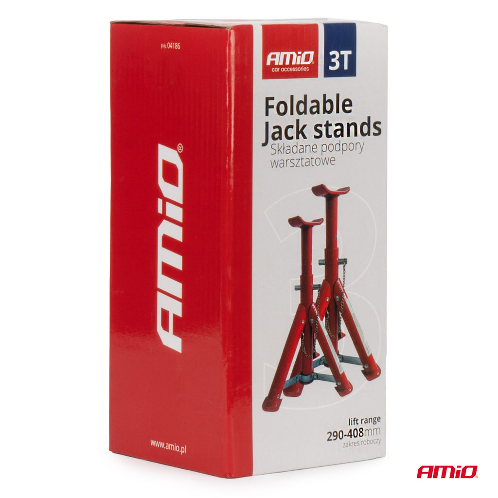 Amio Assteunen kriksteunen jack stands - verstelbaar 29 - 40,8 cm (2 stuks)