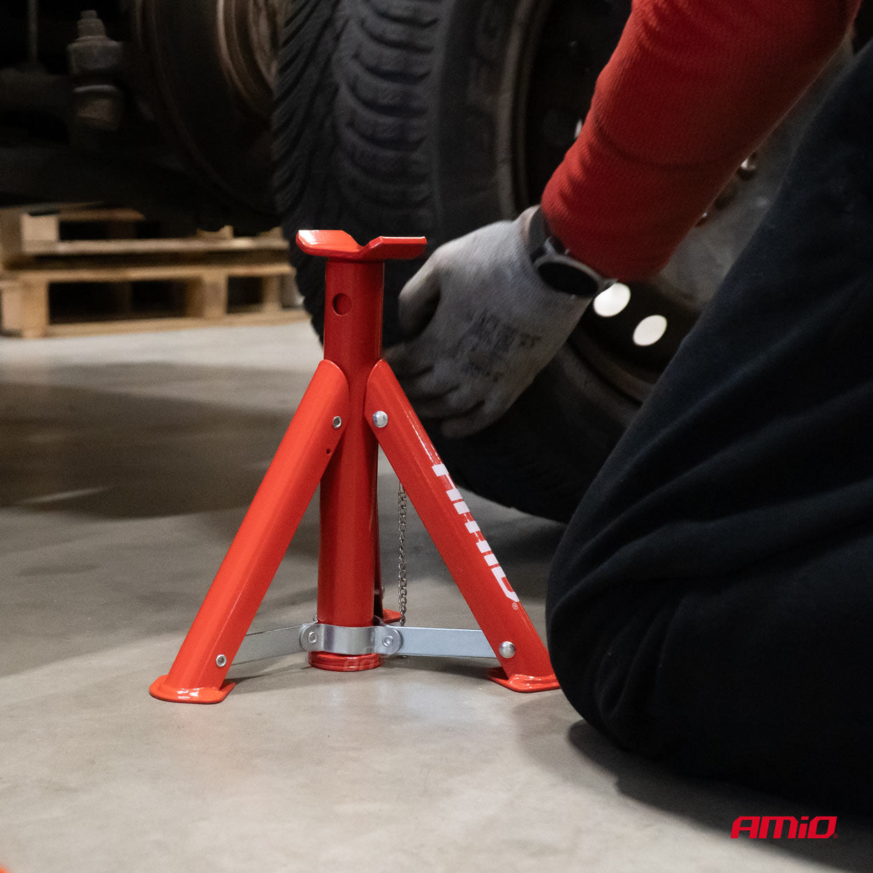 Amio Assteunen kriksteunen jack stands - verstelbaar 29 - 40,8 cm (2 stuks)