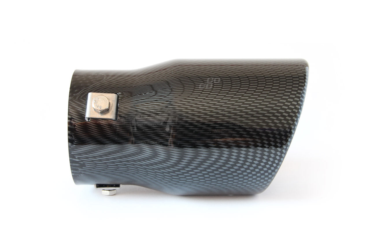 90mm RVS uitlaat sierstuk Carbon 1x90mm - MT 007C