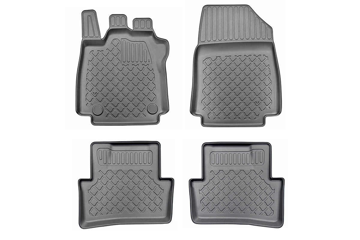 3D Automatten voor Renault Clio 4 (X98) (vanaf 2012-) - TPE-Rubber - 4-delig
