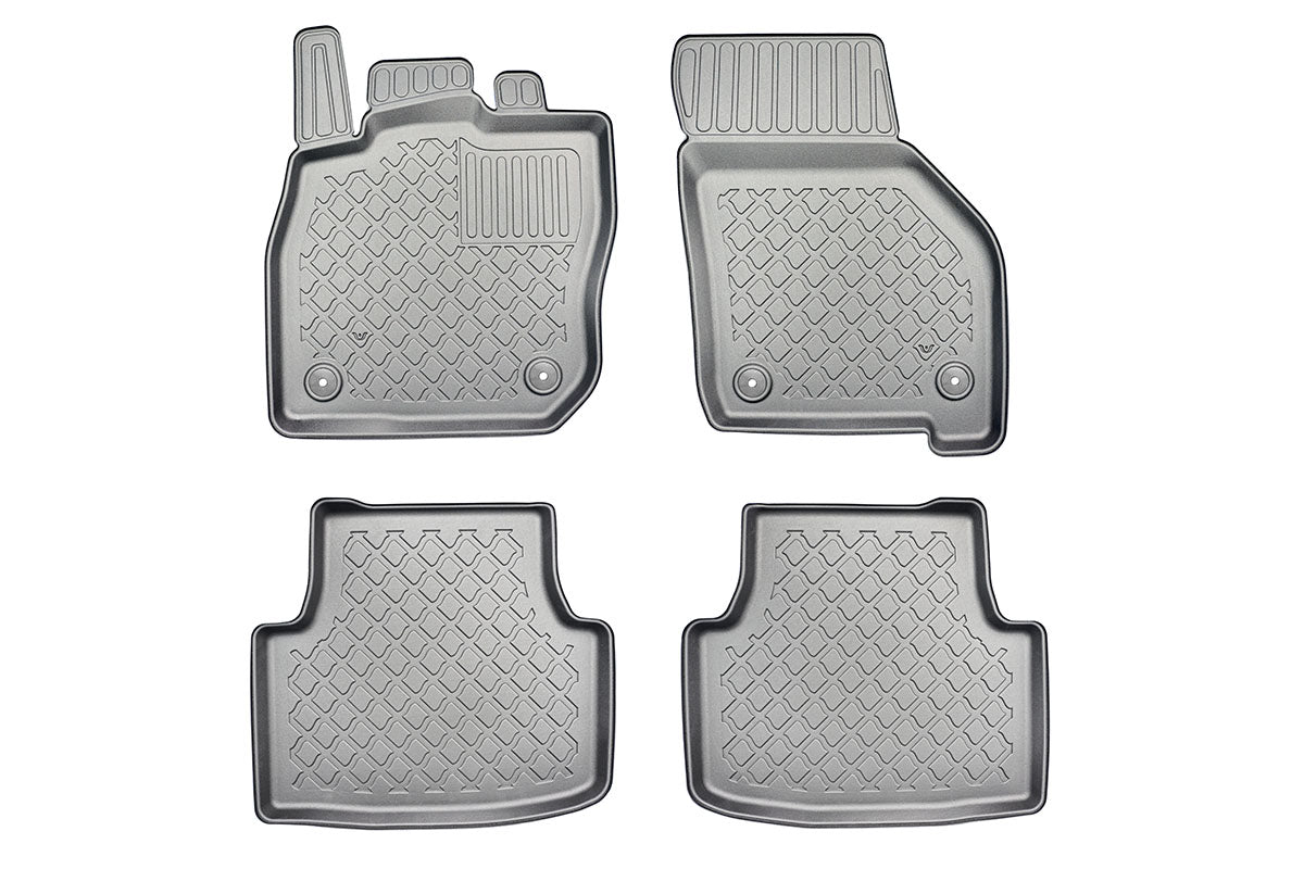 3D Automatten voor Seat Leon 4 (KL) MHEV en Volkswagen Golf 8 Variant MHEV (vanaf 2020-) - TPE-Rubber - 4-delig