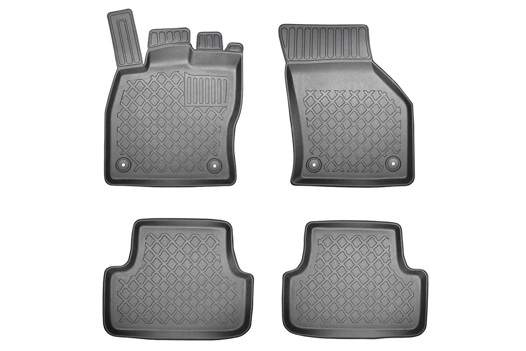 3D Automatten voor Volkswagen Golf 7, Golf 8 en Seat Leon 3 (5F) (vanaf 2012-) - TPE-Rubber - 4-delig