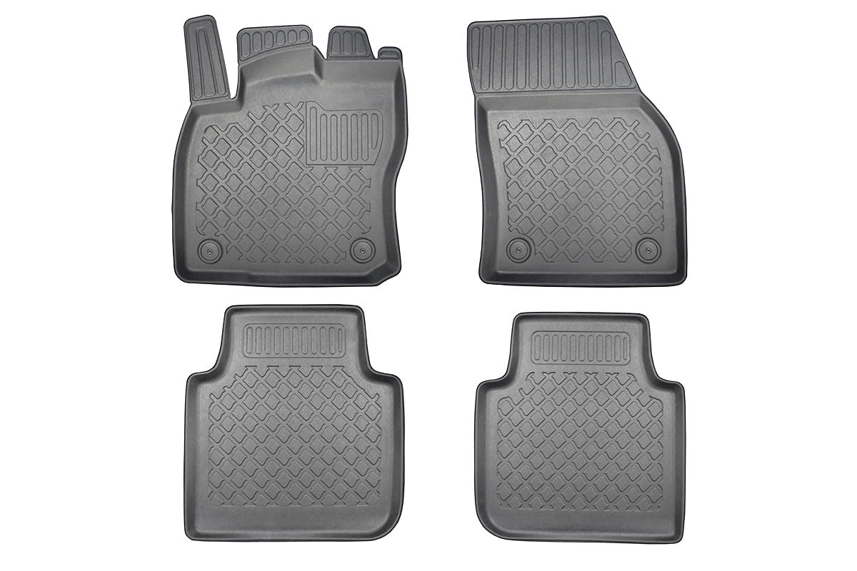 3D Automatten voor Skoda Kodiaq, Volkswagen Tiguan Allspace, Volkswagen Tarraco (vanaf 2017-) - TPE-Rubber - 4-delig