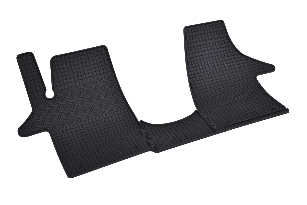 Automatten voor Volkswagen T5/T6 Transporter, Caravelle, Multivan (2003-2019), 3-zits - 2-delig - Rubber