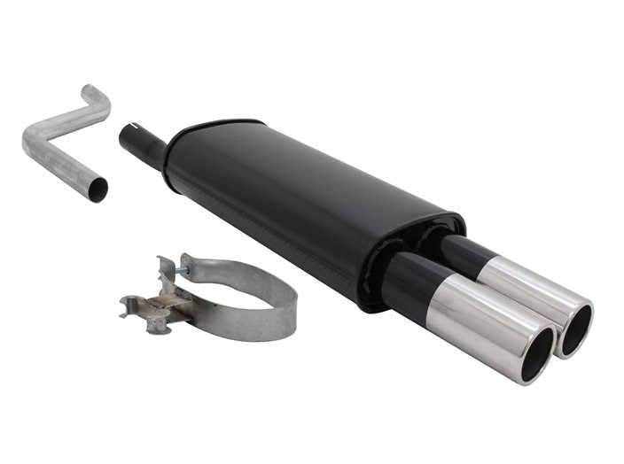 Novus einddemper voor Vw Polo 2, Polo 3 - 2 x 76mm - M-Design