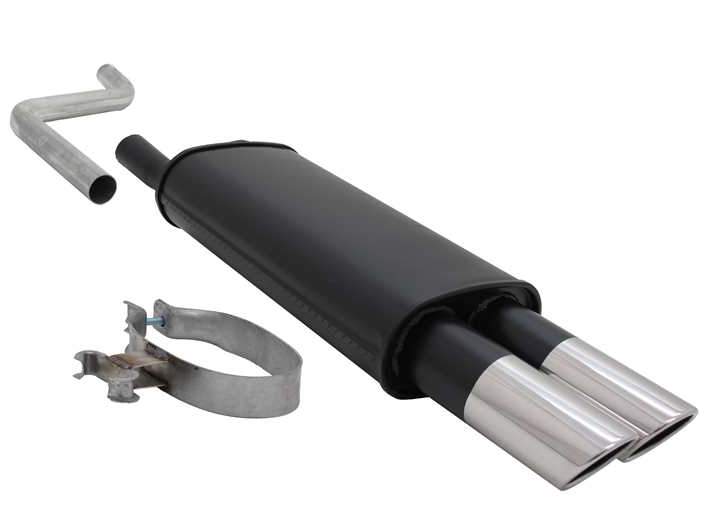 Novus einddemper voor Vw Polo 2, Polo 3 - 2 x 76mm - SR-Design