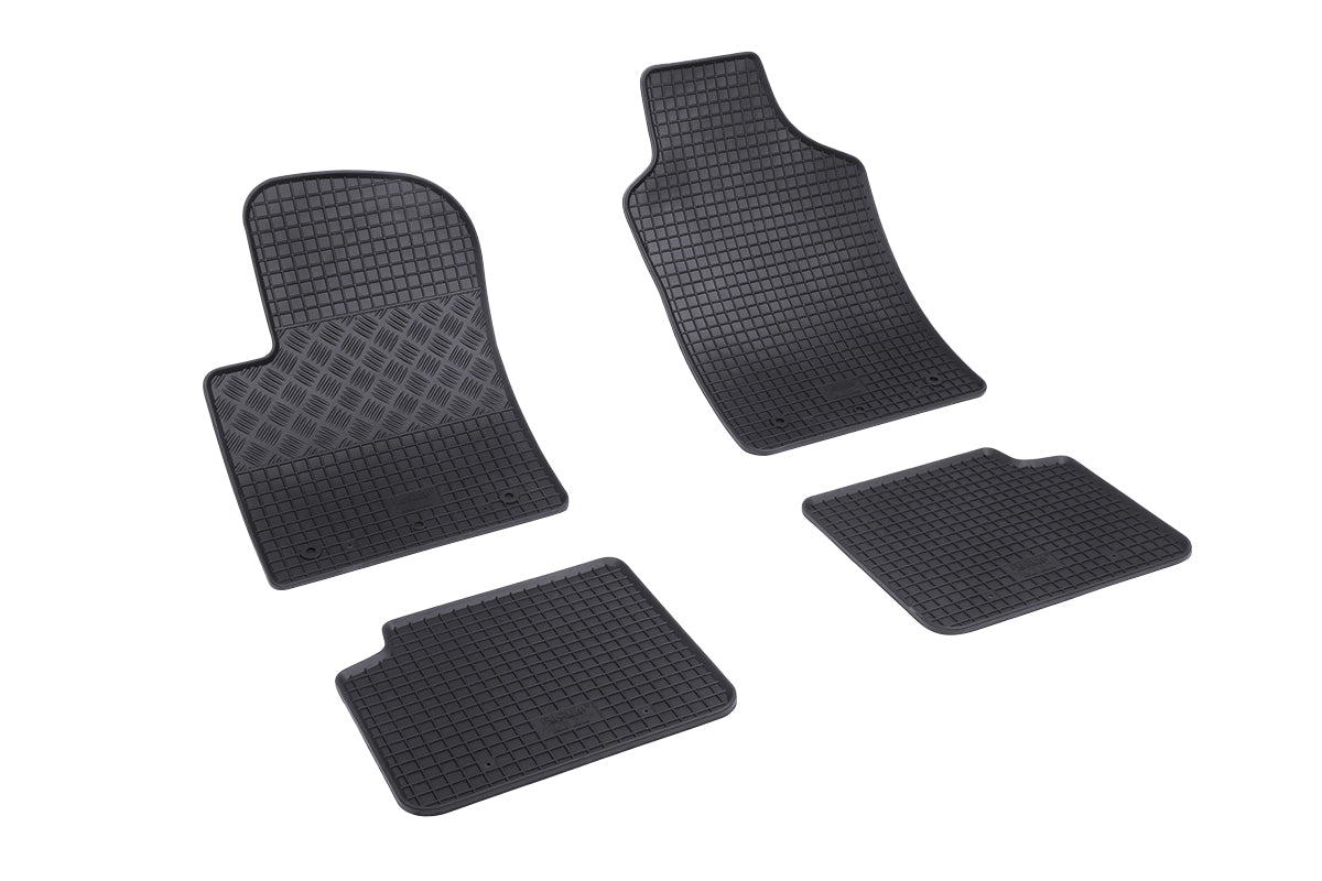 Automatten voor Fiat 500 (vanaf 2007), Fiat 500 Hybride (vanaf 2020), Ford Ka (2008-2016) - 4-delig - Rubber