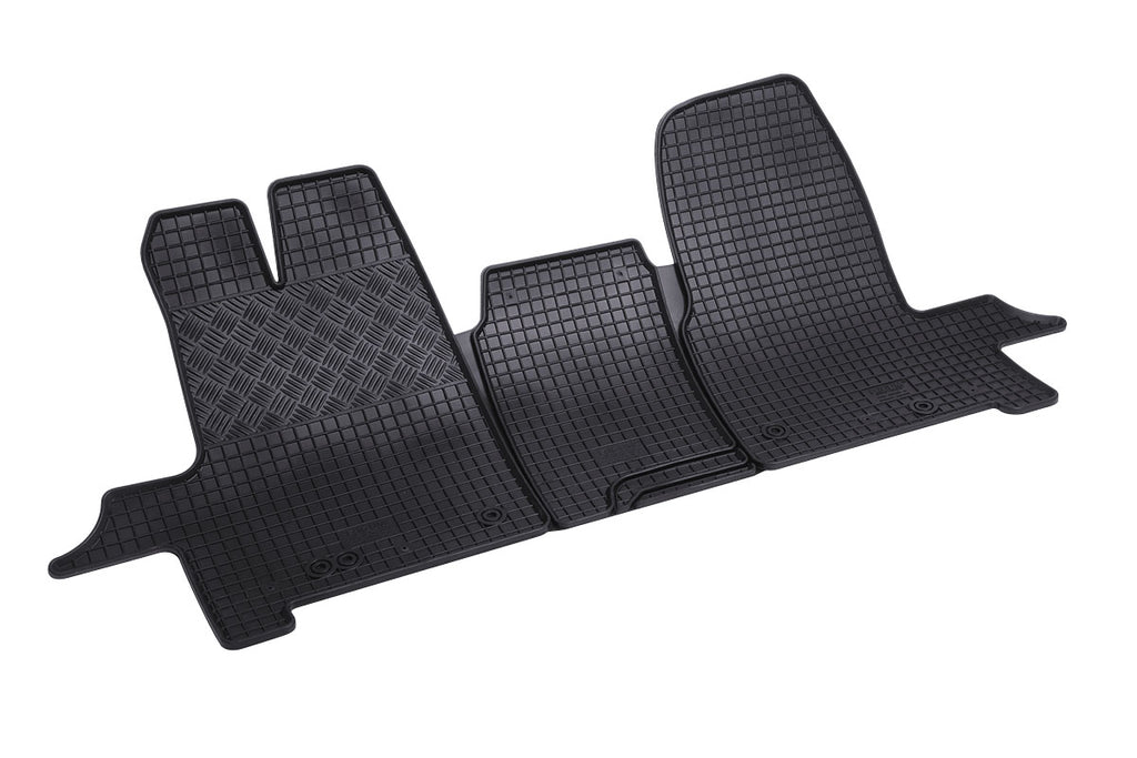 Rubber automatten voor Ford Tourneo/Transit Custom (3-zits) (2012-2018), Ford Transit Custom (2/3-zits) (2018-2023) - Rubber - 1-delig - Alleen voor