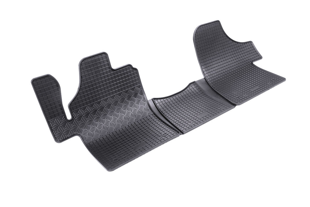 Rubber automatten voor Mercedes Vito (2/3-zits) (W639) (2003-2014), Mercedes Viano (W639) (2003-2014) - Rubber - 3-delig - Alleen voor