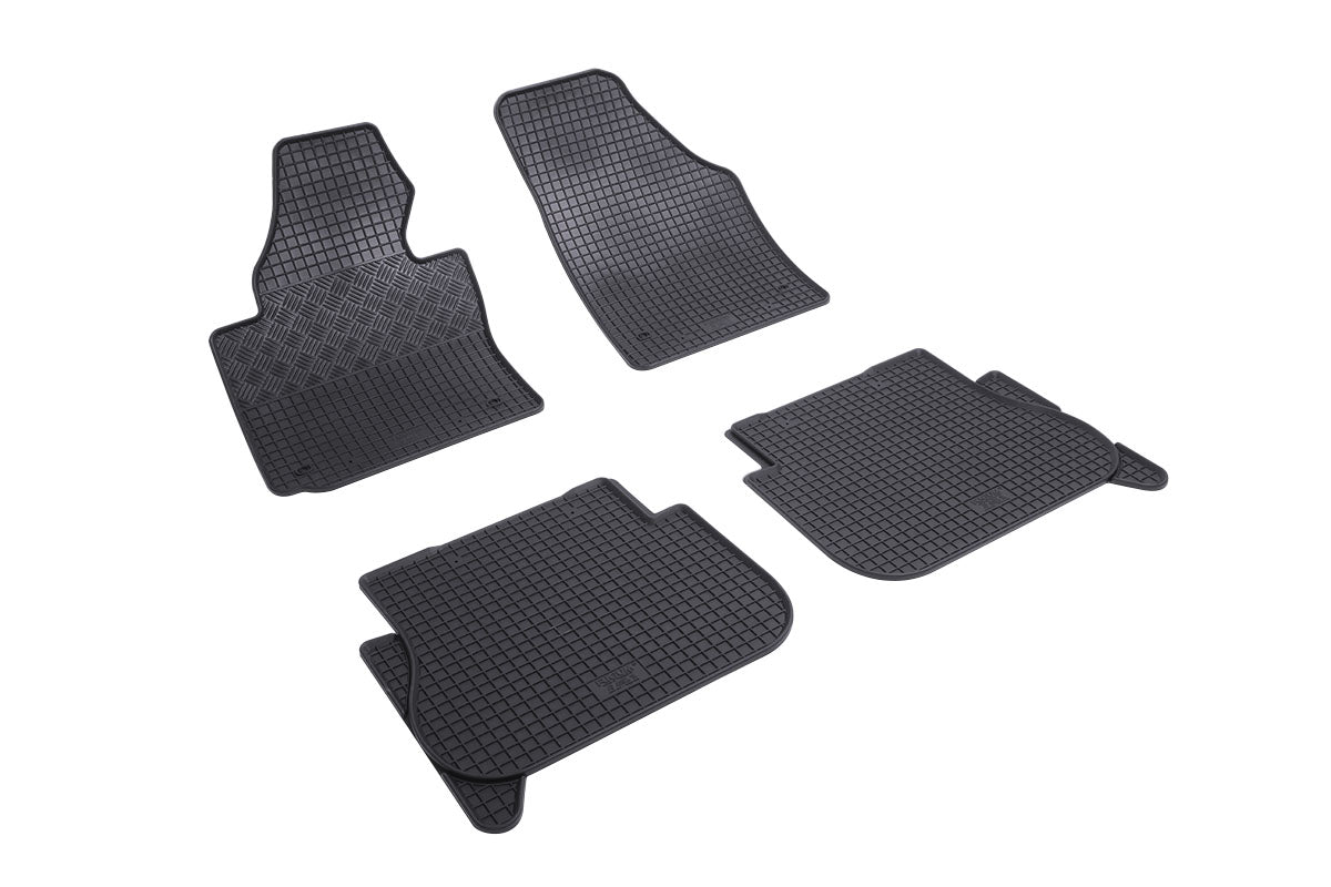 Rubber automatten voor VW Caddy 3 (2004-2020) 2K, VW Touran (2003-2015) 1T - Rubber - 4-delig - Complete set