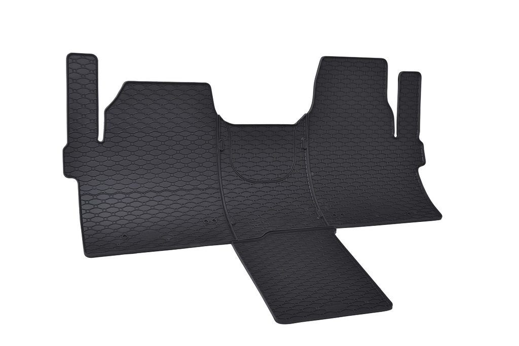 Automatten voor Ford Transit Custom, Ford Tourneo Custom, Volkswagen T7 Caravelle (vanaf 2024), 2-zits - 3-delig - Rubber