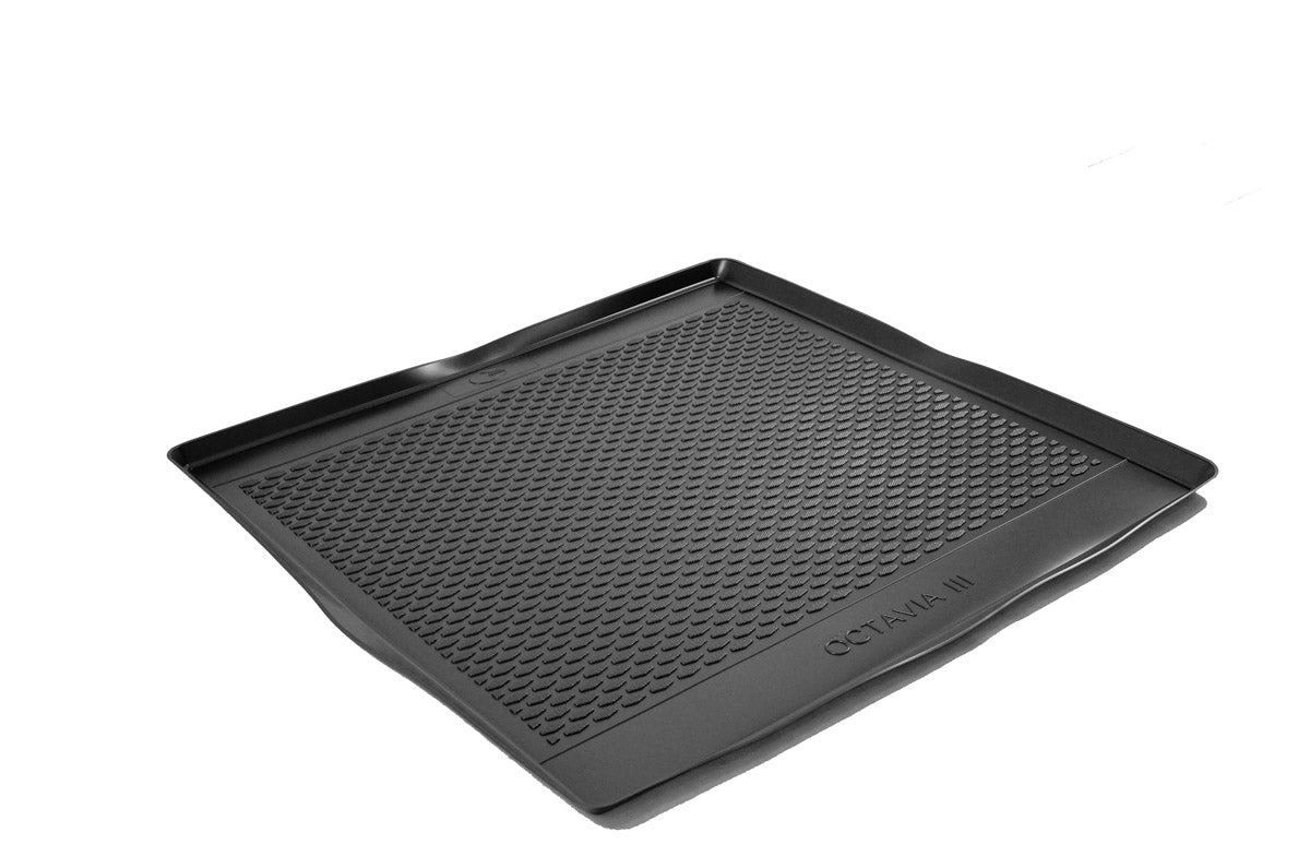 Kofferbakmat voor Skoda Octavia 3 Station (2012-2019), Hoge laadvloer - TPE-Rubber