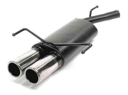 Novus RVS einddemper voor Opel Corsa C - 2 x 76mm - M-Design