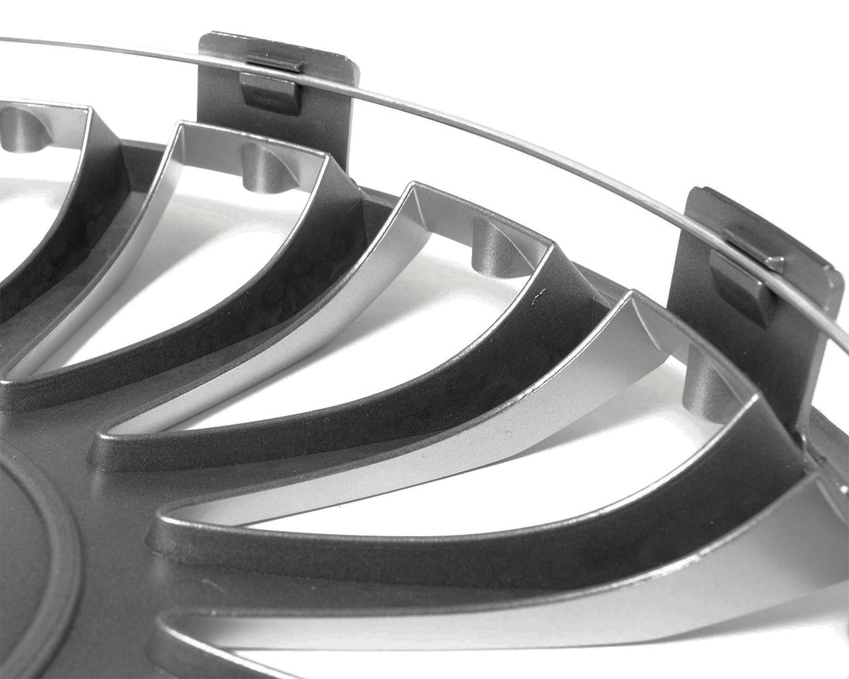 Wieldoppen Craft Zwart & Zilver 16 inch (bolle velgen) bedrijfswagen - 4 stuks