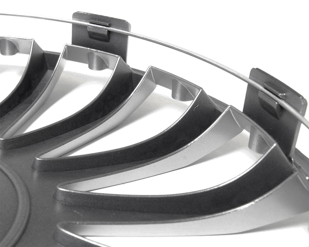 Wieldoppen Trend zilver zwart 15 inch - 4 stuks