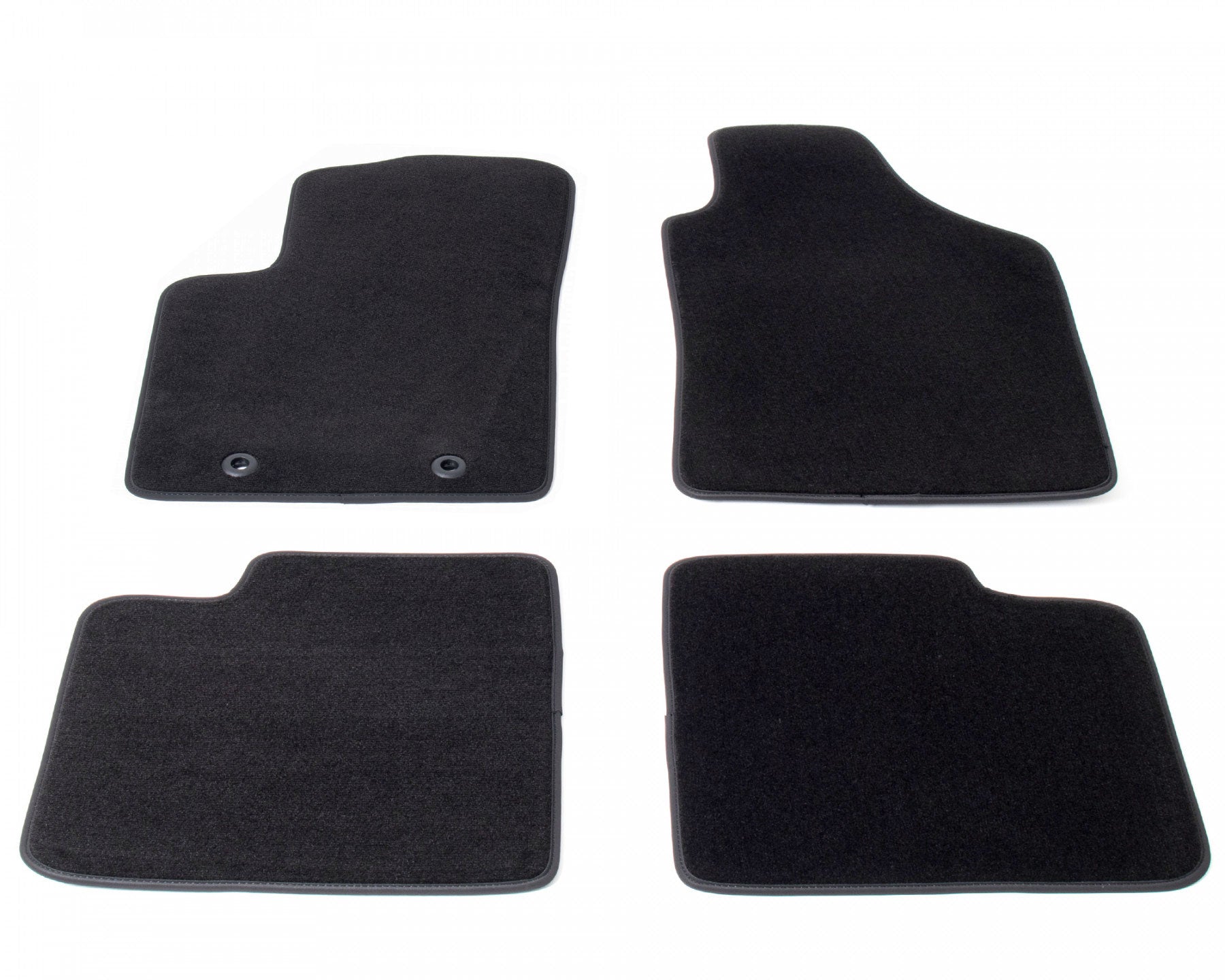 Automatten voor Fiat 500 (2007-2012) met een afstand van 21cm tussen de bevestigingen - Velours - 4-delig - Complete set