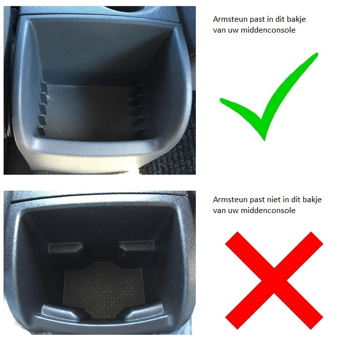 Armsteun voor Seat Leon 1P 2005-2012 - Stof - Zwart