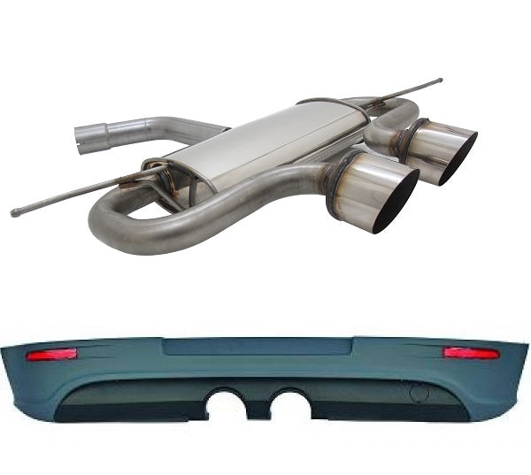 Novus einddemper RVS met achteraanzet voor VW Golf 5 - S-Design