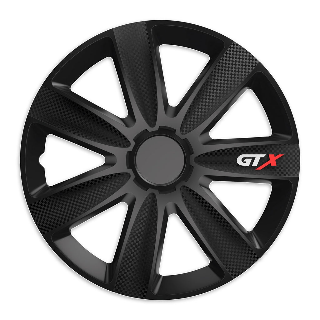 Wieldoppen GTX Carbon zwart 13 inch - 4 stuks
