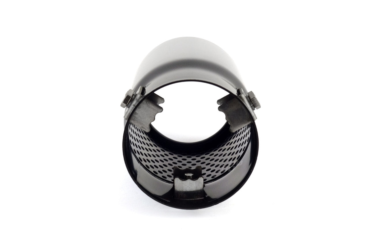 76mm RVS uiltaat sierstuk 1x63mm - MT 017B Zwart