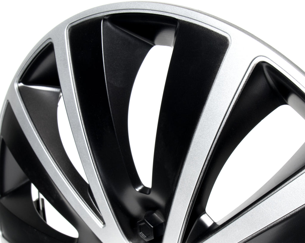 Wieldoppen Rapide zilver zwart 15 inch - 4 stuks