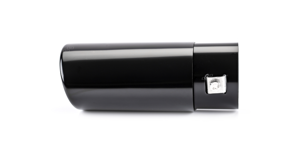 Universeel zwart RVS uiltaat sierstuk 1x86mm - MT 020B