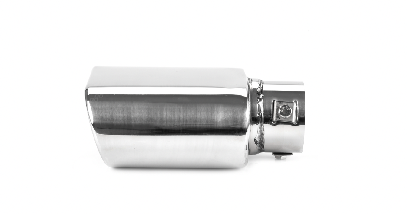 Universeel RVS ovaal uitlaat sierstuk 1x122mm - MT 019