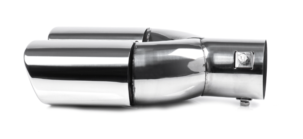 Universeel RVS uitlaat sierstuk 2x79mm - MT 025