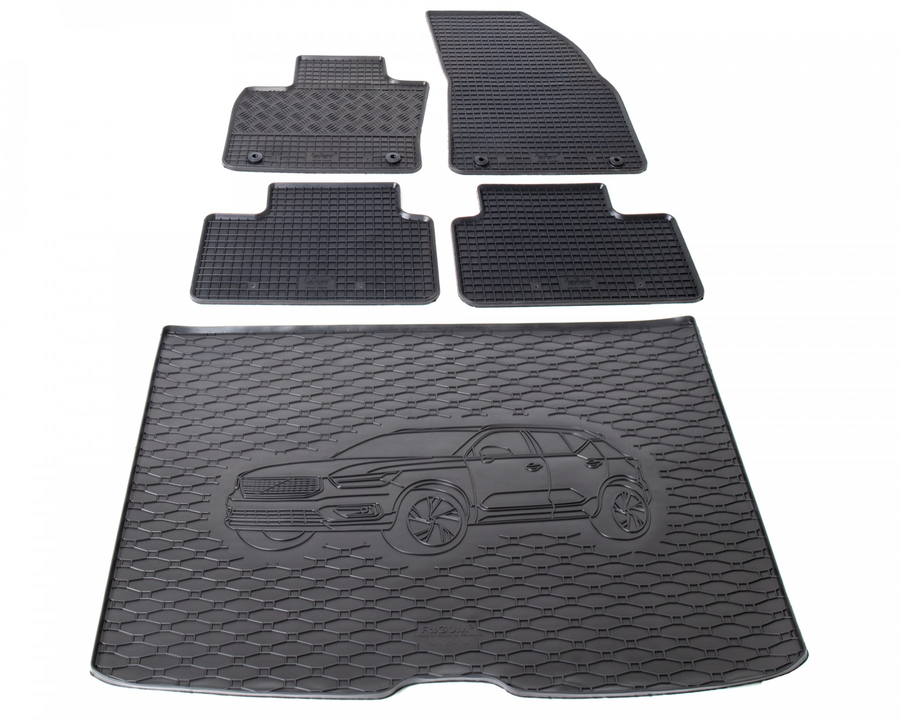 Rubber automattenset Volvo XC40 vanaf 2018 met kofferbakmat CGRAS00001