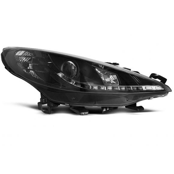 Koplampen met LED verlichting PEUGEOT 207 - Zwart | KLPE230 Koplampen met LED verlichting PEUGEOT 207 - Zwart | KLPE230