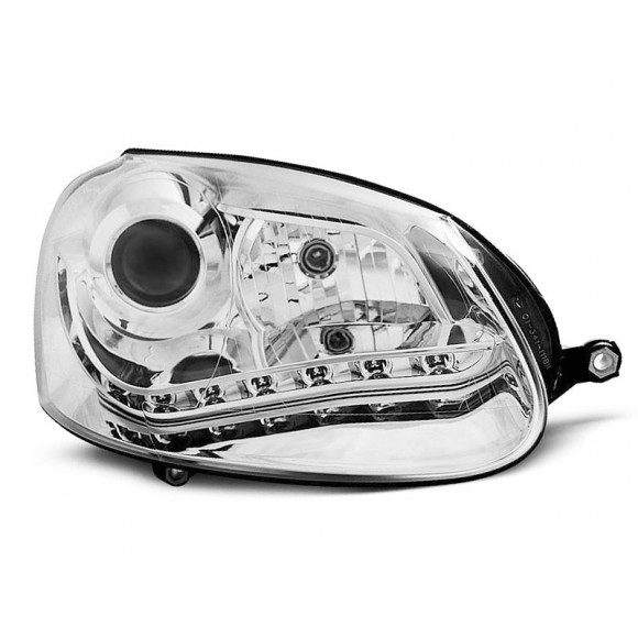 Koplampen met LED verlichting VW GOLF 5 - Chroom | KLVWG40 Koplampen met LED verlichting VW GOLF 5 - Chroom | KLVWG40