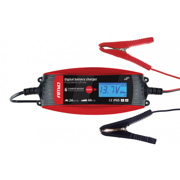 Digitale acculader 6V/12V - 2A/4A