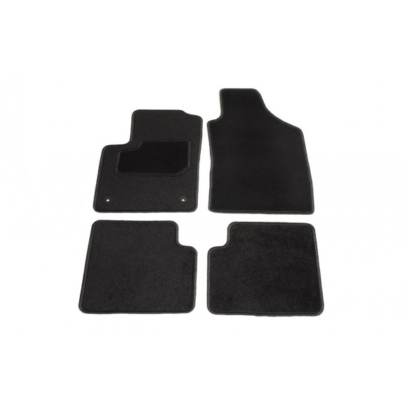 Automatten op maat - zwart stof - Fiat 500 7/2007 - 6/2012