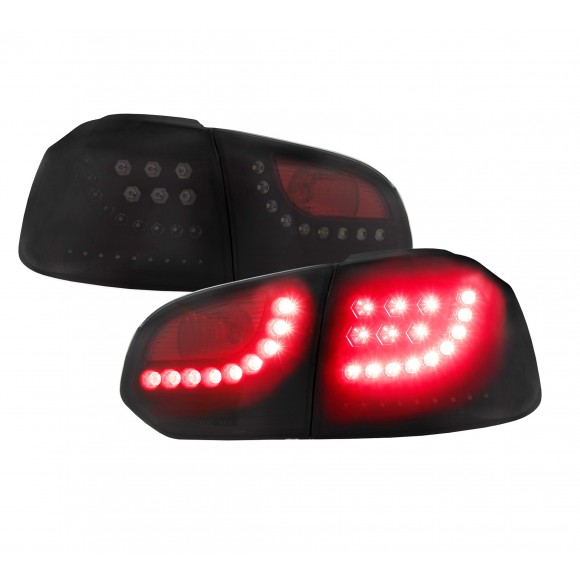 Zwarte Led Achterlichten Vw Golf 6 Met Dynamische Led Knipperlichten Jom 83173