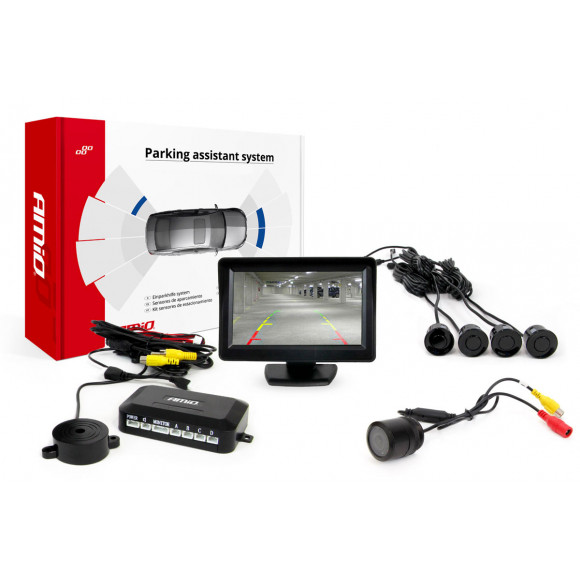 Parkeersensoren / Parleerhulp met LCD scherm en Night vision Camera | AM-01593