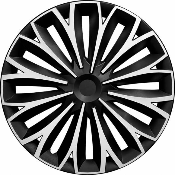Wieldoppen Radiant zilver/zwart 15 inch - 4 stuks | CGWD201315
