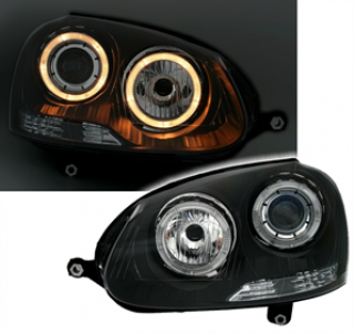 Angel Eyes Koplampen VW GOLF 5, Jetta 1K - Zwart | 960386