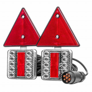Universele LED aanhanger verlichtingsset - 7-Polig / magnetisch / met reflectoren | AM-02140