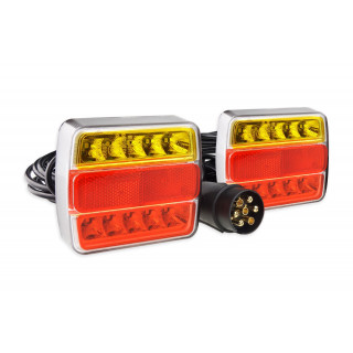Universele LED aanhanger verlichtingsset - 7-Polig / magnetisch / met reflectoren | AM-02141