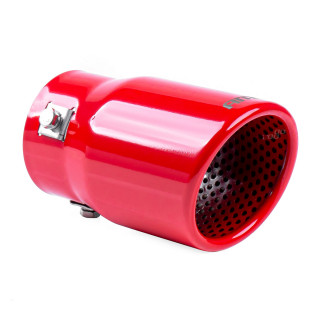 Universeel RVS uitlaat sierstuk Rood - MT 017RED | AM-03168